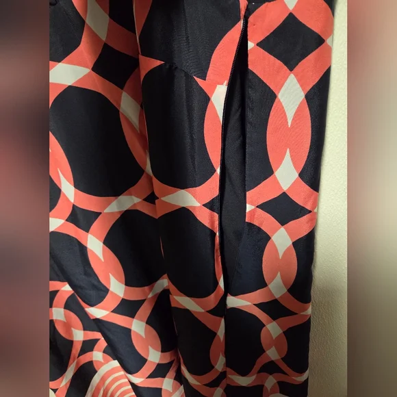 Crown & Ivy Navy and Pink Geometric Dress - Picture 3 of 4